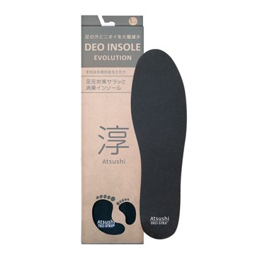 【淳Atsushi】足下對策軽爽鞋墊｜ 除臭 腳臭 鞋墊 會呼吸的除臭鞋墊(1雙入) 日本原裝