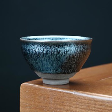 德化陶瓷無瑕疵建盞百花禪定束口杯主人杯辦公家用個人杯茶碗單杯