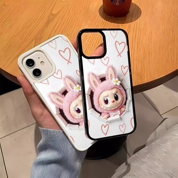 mokoko拉布布 蘋果手機殼 亞克力背板 iPhone16手機殼 15 14 13 12 11Pro Max 防摔