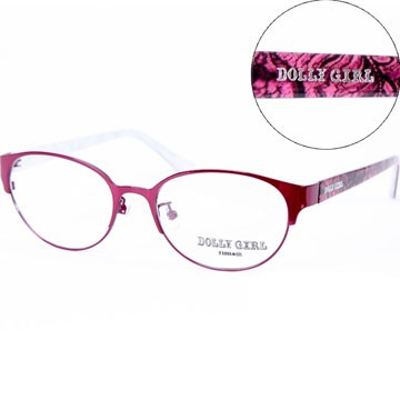 Anna Sui安娜蘇日本Dolly Girl系列潮流混合金屬框 繽紛碎花圖騰•紫紅色【DG151-201】