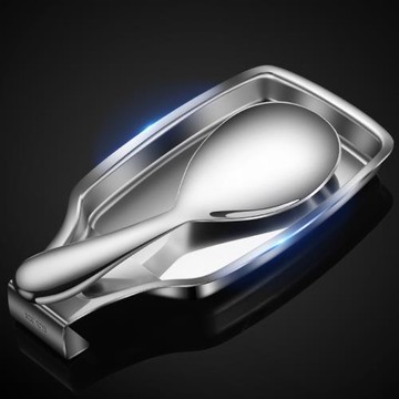 廚房湯勺架鍋鏟托盤漏湯勺托 304不銹鋼飯勺收納置放架自助餐擱盤