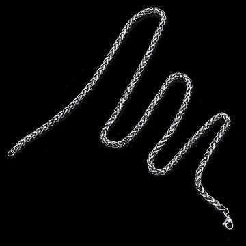 個性男士鈦鋼龍骨鏈 不銹鋼毛衣鏈長款吊墜花蘭配鏈 霸氣潮男飾品