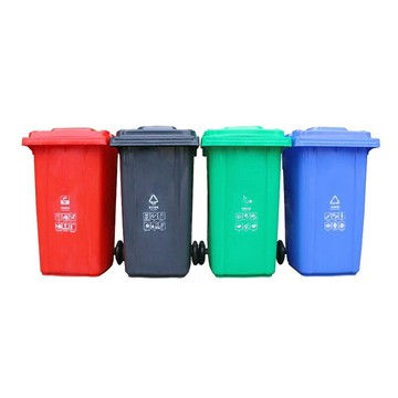 戶外大垃圾桶環衛大號大容量加厚帶蓋塑料分類商用室外帶輪箱廚房[DD080109]