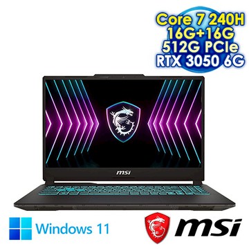 【記憶體升級特仕版】MSI Cyborg 15 A2RUDX-2095TW 黑 15.6吋電競筆電 (FHD IPS 144Hz/Int