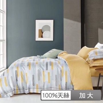 貝兒居家寢飾生活館 100%天絲七件式兩用被床罩組 加大雙人 遠山碧