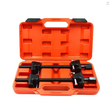 2 件裝螺旋彈簧壓縮機工具,帶塑料盒通用重型微調支柱彈簧壓縮機組件汽車維修附件