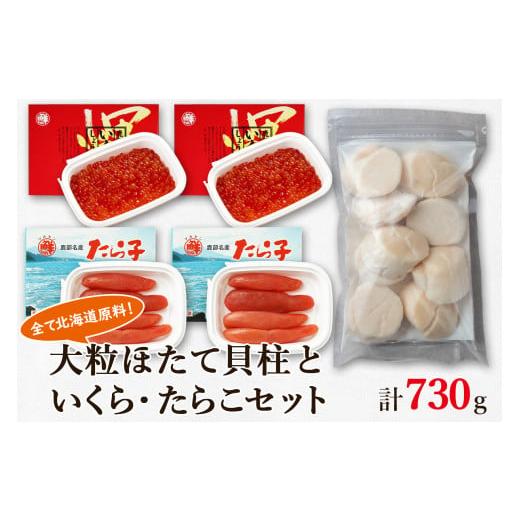 ふるさと納税 北海道 鹿部町 大粒ほたて貝柱250g×1 いくらしょうゆ漬け120g×2 噴火湾産たらこ120g×2 丸鮮道場水産 小分け 食べ切り 食べきり 北海道