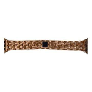 DAYA 合金直條編織紋錶帶  Apple Watch 38/40/41mm  玫瑰金  1條