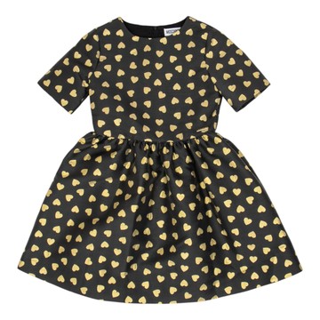 Moschino Kids 金色愛心洋裝