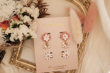 晨露花綻 耳釘 手工耳環