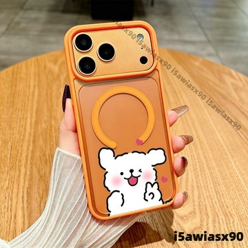 拍照狗狗白 馬卡龍磁吸充電 適用iphone 18 pro max蘋果17 16 15 14 13 12 11手機殼防摔