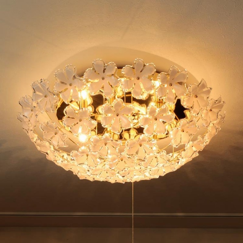 シャンデリア 5灯 花 シーリングライト Led 照明器具 天井照明 照明 リビング ダイニング 子供部屋 寝室 おしゃれ かわいい 可愛い カフェ風 ガラス ブルーム 通販 Lineポイント最大0 5 Get Lineショッピング