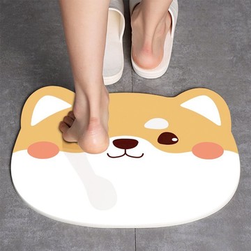 【WE CHAMP】動物造型珪藻土地墊(硬式珪藻土地墊 30*40cm 吸水 快乾 除溼)