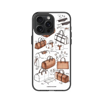 iPhone 15 Pro Max Clear 酷墨灰 - Sketch Factory - 波士頓包素描