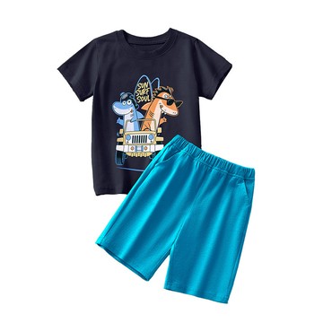 中兒童夏季套裝  新品上新兒童衣服超洋氣 夏季新款帥氣兒童男孩倆件套兒童夏季短袖套裝