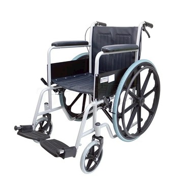 【海夫健康生活館】恆伸 機械式輪椅(未滅菌) 恆伸 單層皮面款 18寸座寬 鐵製烤漆輪椅 輪椅-A款(ER1306)