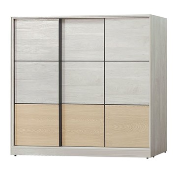 文創集 歌斯7.5尺推門衣櫃(內含穿衣鏡面)-224x59x197cm免組