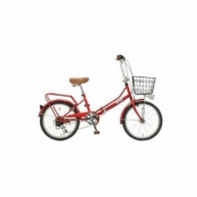 【レッド】防災対応・フル装備付き２０型折り畳み自転車