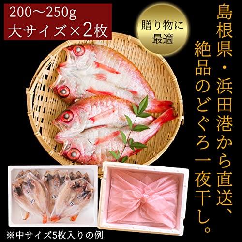 風味絶佳.山陰 のどぐろ 干物 150〜200g（大サイズ）×2枚入 無添加 一夜干し