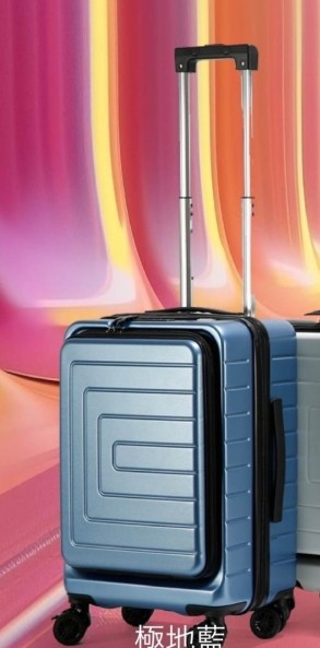 ~雪黛屋~LEAD 20吋行李箱前開防爆拉鍊加大容量海關鎖硬殼360度旋轉耐摔磨損S2534