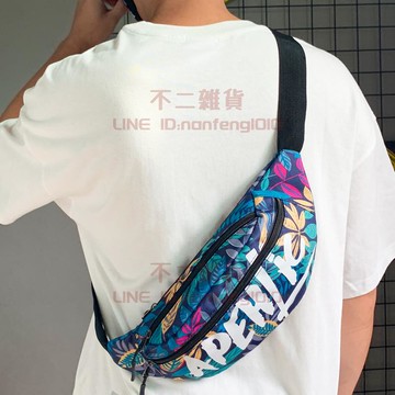 單肩斜挎包 男潮牌胸包 日系帆布包 百搭簡約小包 ins風腰包【不二雜貨】