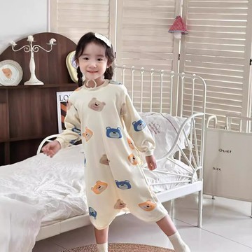 寶寶睡衣嬰兒a類連體睡袍女童家居服男童睡袋兒童防踢被棉質保暖鑫弘-萌寶童裝可開發票