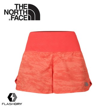 【The North Face 女 FlashDry運動短褲《紅》】3F1K/快乾短褲/慢跑褲/休閒短褲