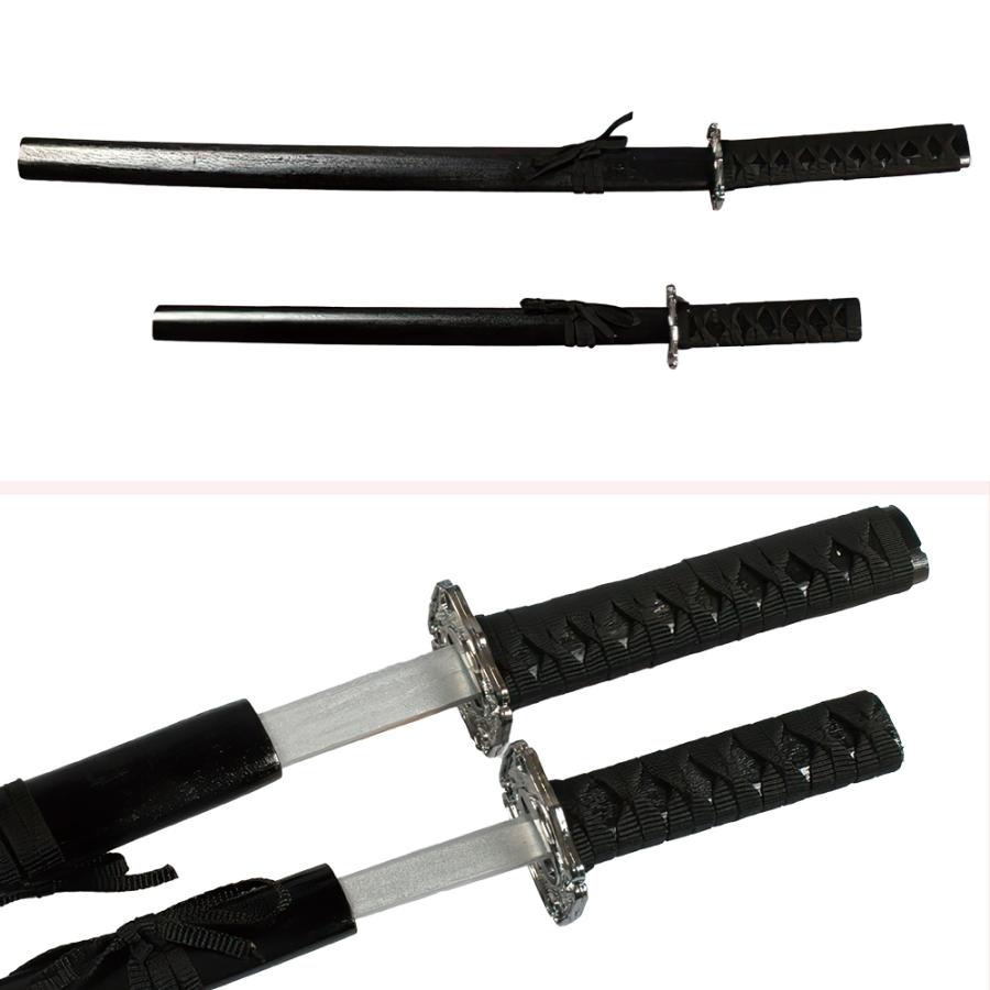軽量木製 日本刀 模造刀 大刀 脇差し ２本セット コスプレ小道具
