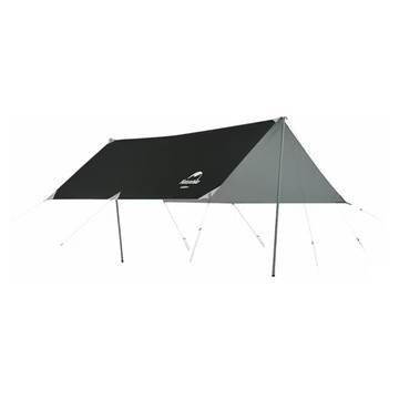 Naturehike 挪客 硬山防水遮陽黑膠銀膠雙面天幕 附帳桿 TM006  黑色  展開(400 x 292cm) 收納(66 x 16 x 14cm)