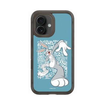 iPhone 16 AirX 本質黑 - 樂一通 Looney Tunes - 亂花系列-兔巴哥