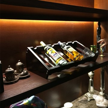 含運 紅酒架實木高檔輕奢超市紅酒架家用收納展示架酒瓶架酒柜擺放架子