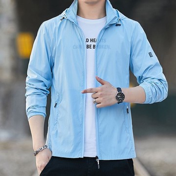 男士戶外防曬衣|大尺碼100公斤男裝上衣|夏季超薄款透氣防曬衫|冰絲防紫外綫上衣|純色防曬服|運動外套|簡約韓版防曬衫