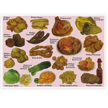 我愛台灣明信片--台灣醃漬菜 Taiwanese Pickled Vegetable