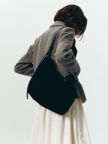 Suede 2 Way Bag_(Black)