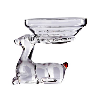 遠舍日式創意小鹿玻璃茶漏網泡茶濾器茶葉過濾茶隔漏斗架茶具配件