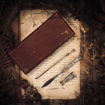 法國新藝術時期公爵王冠ND鍍銀文書套裝三件組-有原裝盒