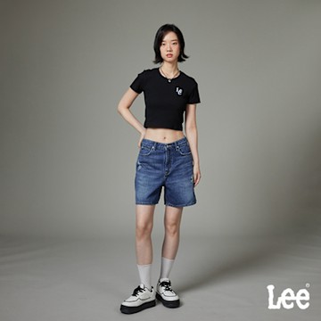 Lee 女款 302 刷破 牛仔短褲 中藍洗水 | MODERN