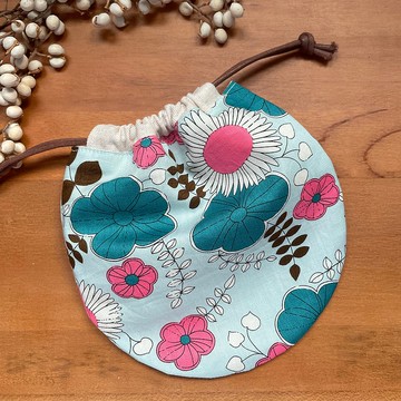 圓形棉布束口袋