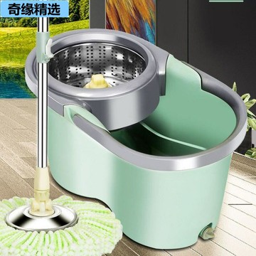 平板拖把 電動拖把 拖布桶一套加厚帶輪雙驅動拖把旋轉不銹鋼墩布家用免手洗干濕兩用「限時特惠」