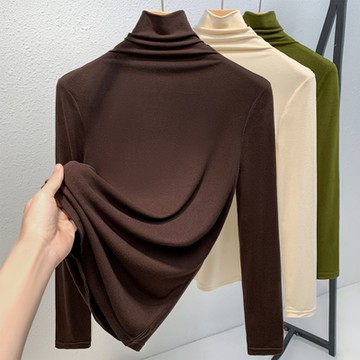 專注內搭-高領德絨氨基酸肌內搭發熱上衣(四色 S-3XL可選)