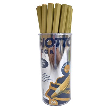 義大利GIOTTO MEGA 六角胖鉛筆24支入 0.55cm超粗筆芯  金銀色  1組