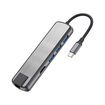 擴展塢 USB-C 多功能筆電擴展底座 HDMI Type-c拓展塢筆記本電腦六合一擴展塢 type-c轉hdmi+千兆網口