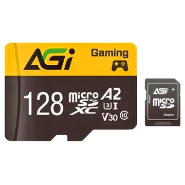AGi 亞奇雷 MicroSD 記憶卡 TF138 附轉卡 A2規格 支援4K超高速錄影  128GB  1個