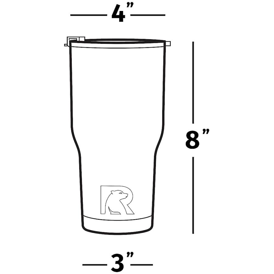 RTIC DOUBLE WALL VACUUM INSULATED TUMBLER, 30 OZ, WHITE