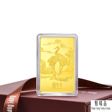 點睛品 松齡鶴壽 珍藏黃金金片-計價黃金(50克)
