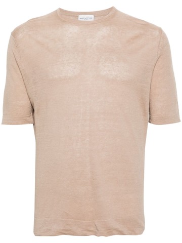 Ballantyne - fine-knit linen T-shirt - men - Linen/Flax - 56 - Neutrals