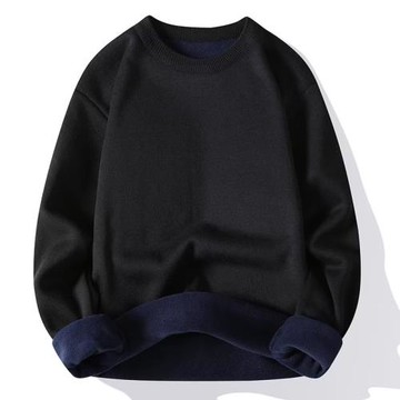 日系純色簡約毛衣男女潮流圓領休閑情侶保暖打底針織毛線衫上衣bf