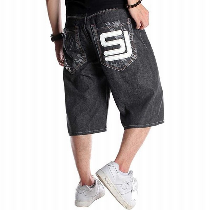 Bormran ハーフパンツ デニムショーツ メンズ 極太 ルーズフィット バギーパンツ ゆったり ジーパン ショートパンツ 七分丈 通販 Lineポイント最大get Lineショッピング