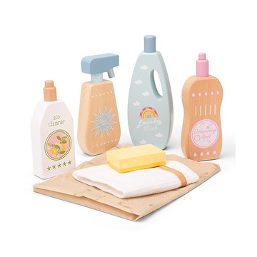 【荷蘭New Classic Toys】北歐木製清潔劑7件組-18370