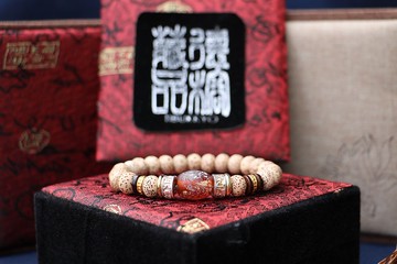 精品星月菩提子手鍊 8x6mm蘋果圓 客製化串珠設計 佛珠飾品手環